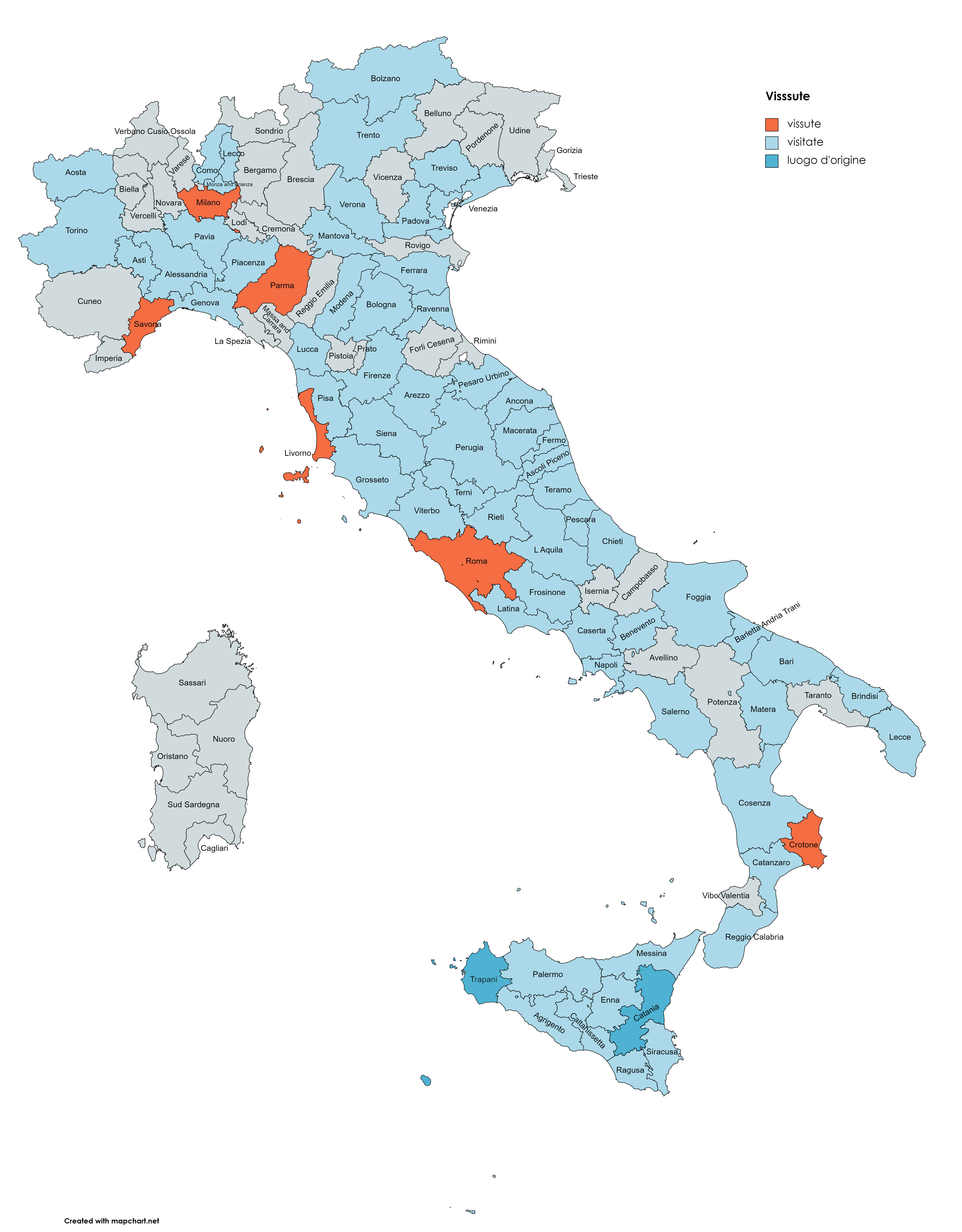 La Mia Conoscenza Dell Italia Mappa Sui Viaggi I Luoghi Visitati La Mia Conoscenza Dell Italia Mappa Sui Viaggi I Luoghi Visitati