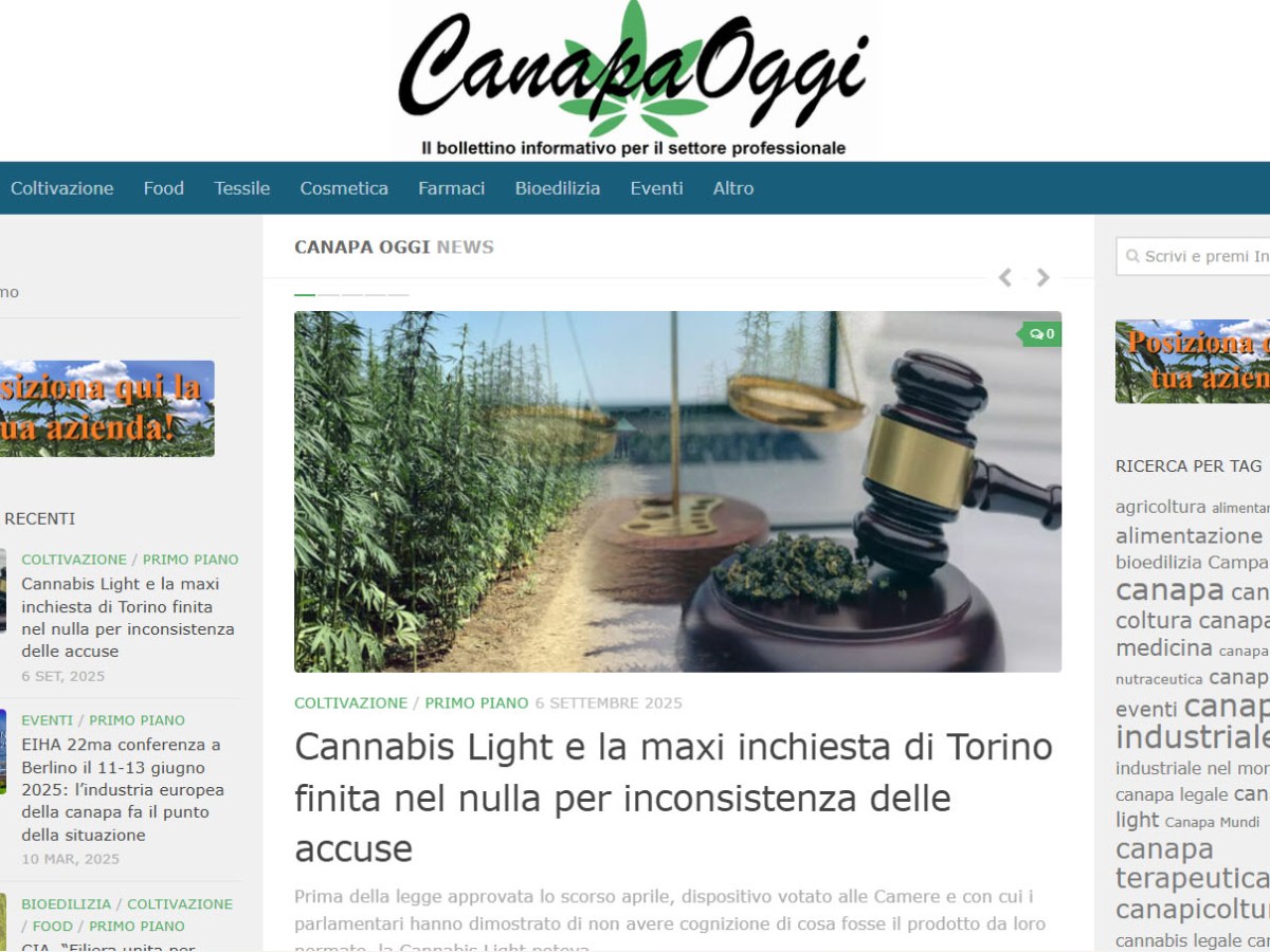 Inconsistenza delle accuse, Cannabis Light, la maxi inchiesta di Torino è finita nel nulla. Il Tribunale di Trento dà parere identico