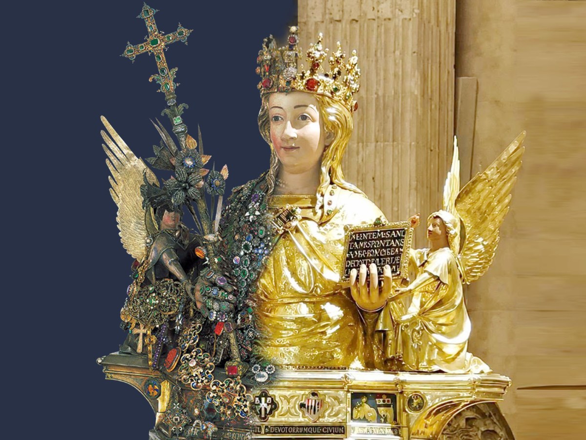 Catania, il busto reliquiario di Sant’Agata torna al suo splendore trecentesco, restaurato insieme al Sacro Velo dai Musei Vaticani